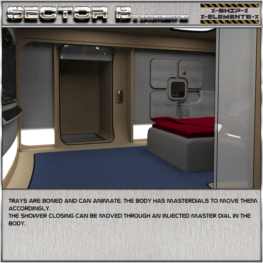 Ship Elements B2: SciFi Apartment by N/A