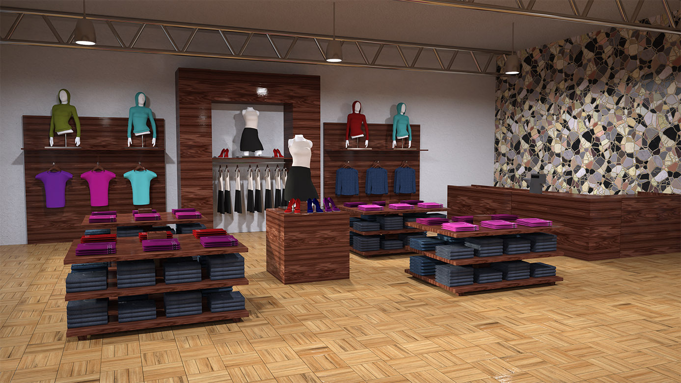 Clothing Store Interior by N/A