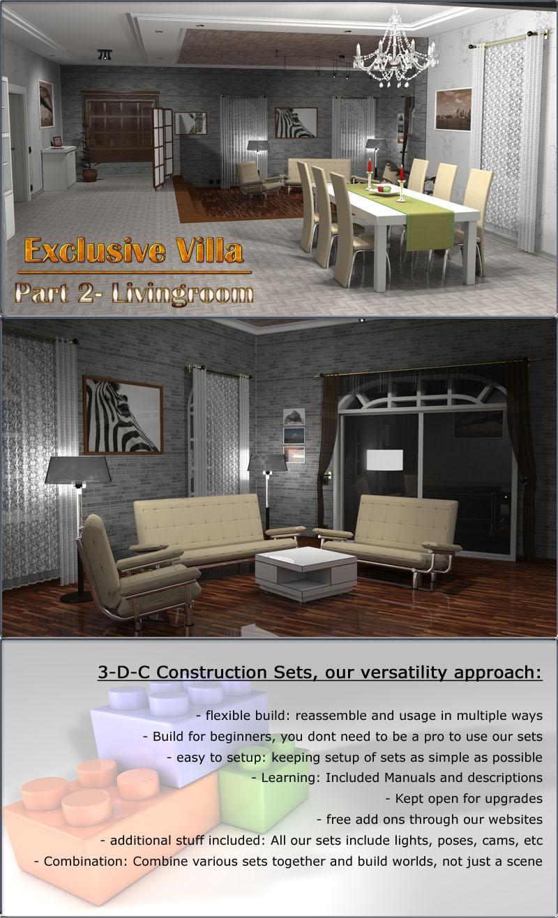Exclusive Villa 2: Livingroom by N/A