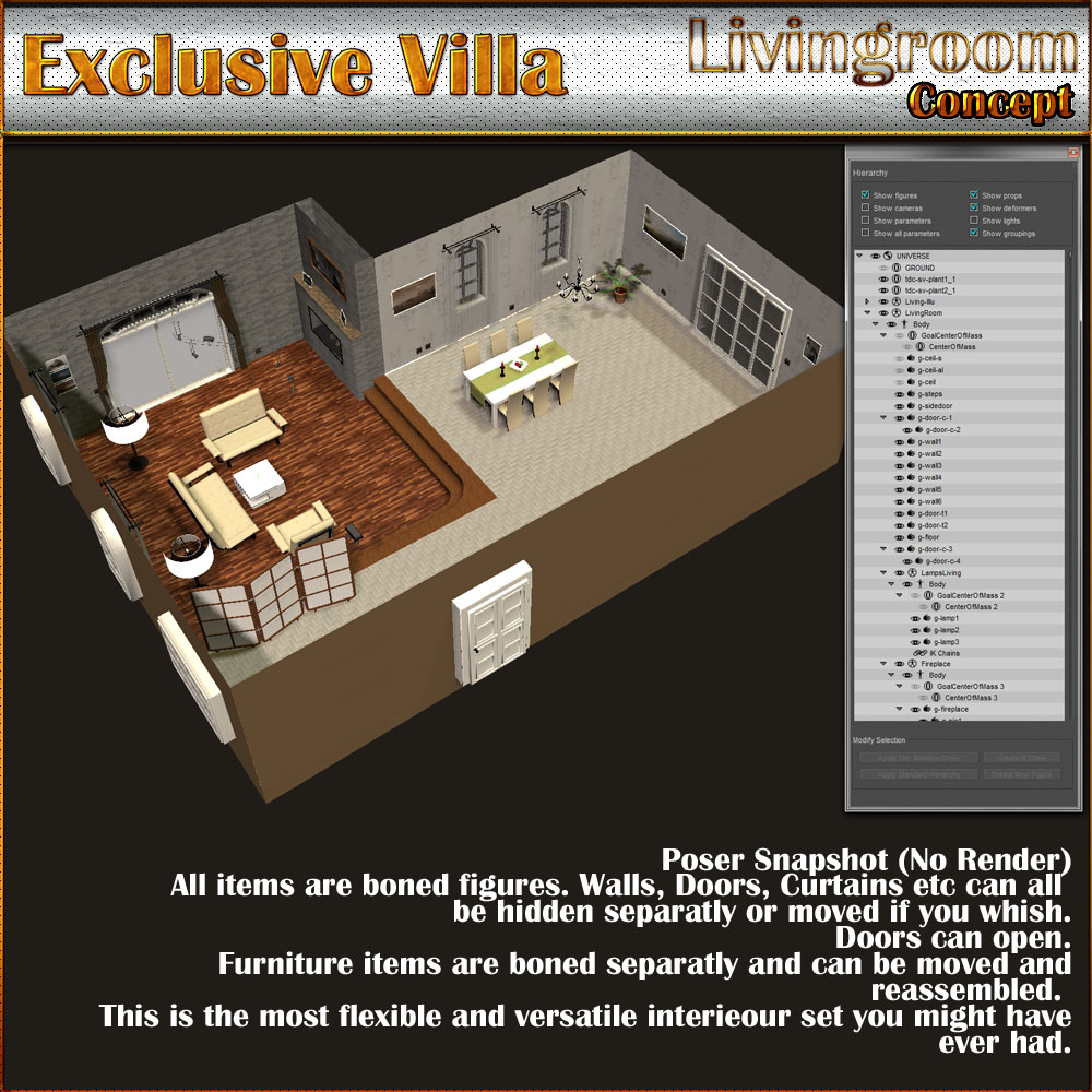 Exclusive Villa 2: Livingroom by N/A