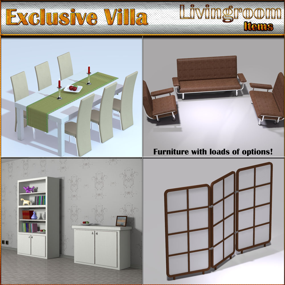 Exclusive Villa 2: Livingroom by N/A