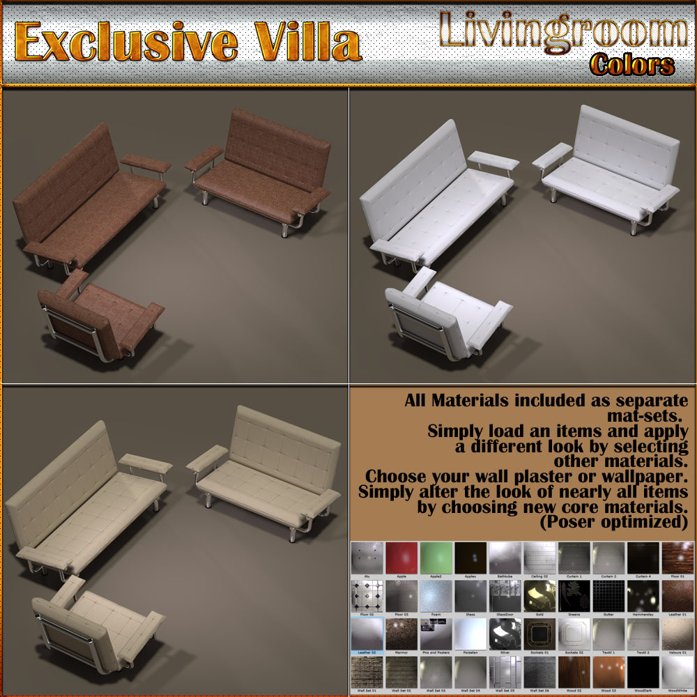 Exclusive Villa 2: Livingroom by N/A