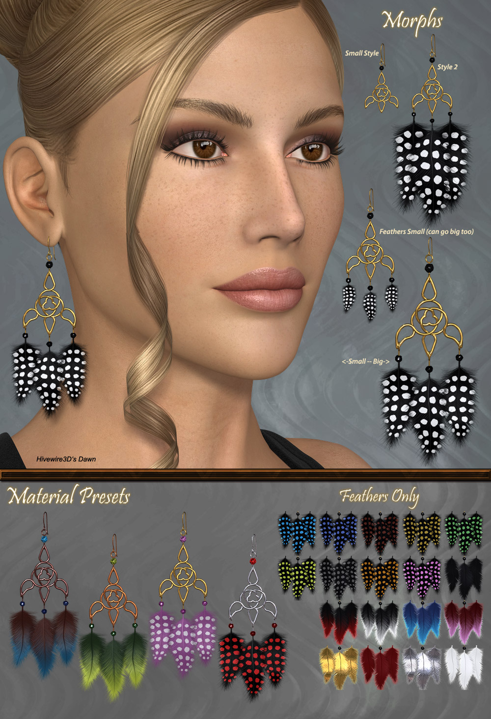 Pd-Tri-Knot Earrings V4-Dawn-Genesis2 by N/A