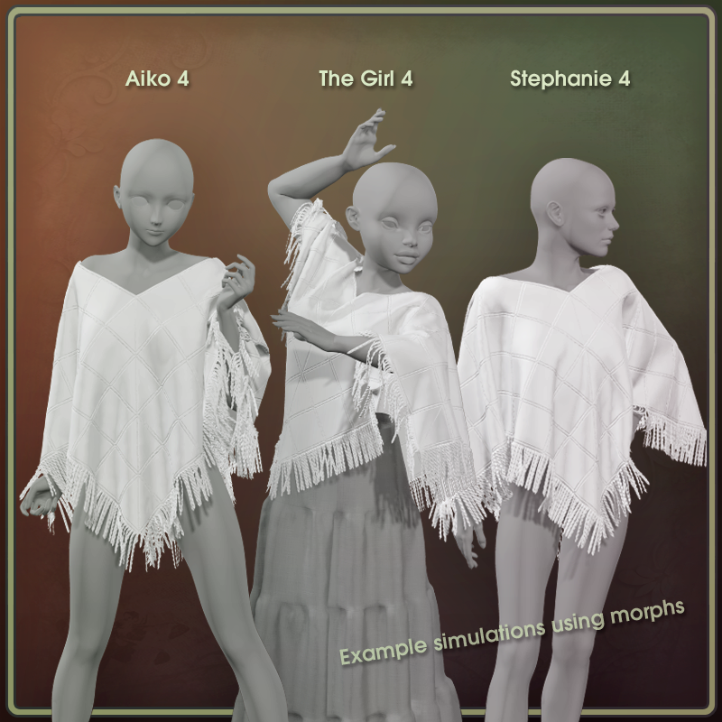 Dynamic Patchwork Poncho by N/A