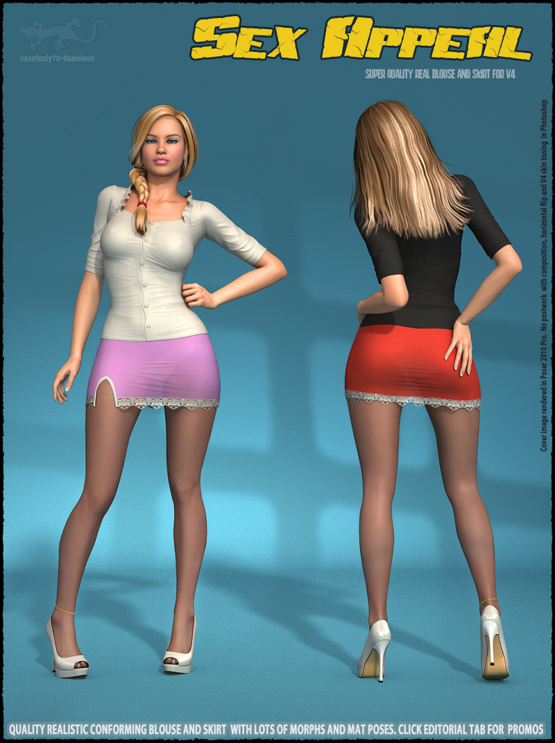 Sex Appeal - Blouse and Skirt for V4 by N/A