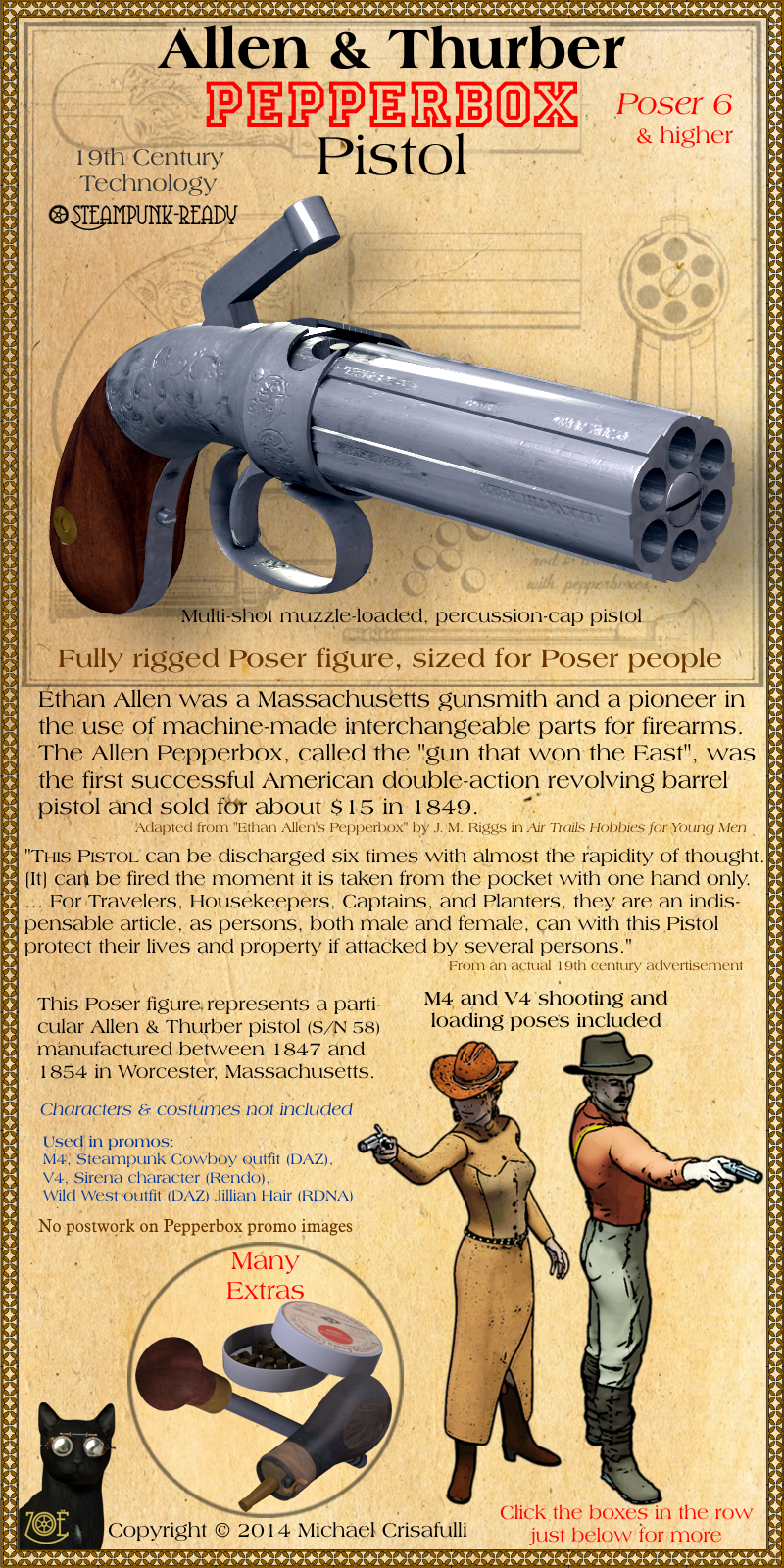 Allen & Thurber Pepperbox Pistol by N/A