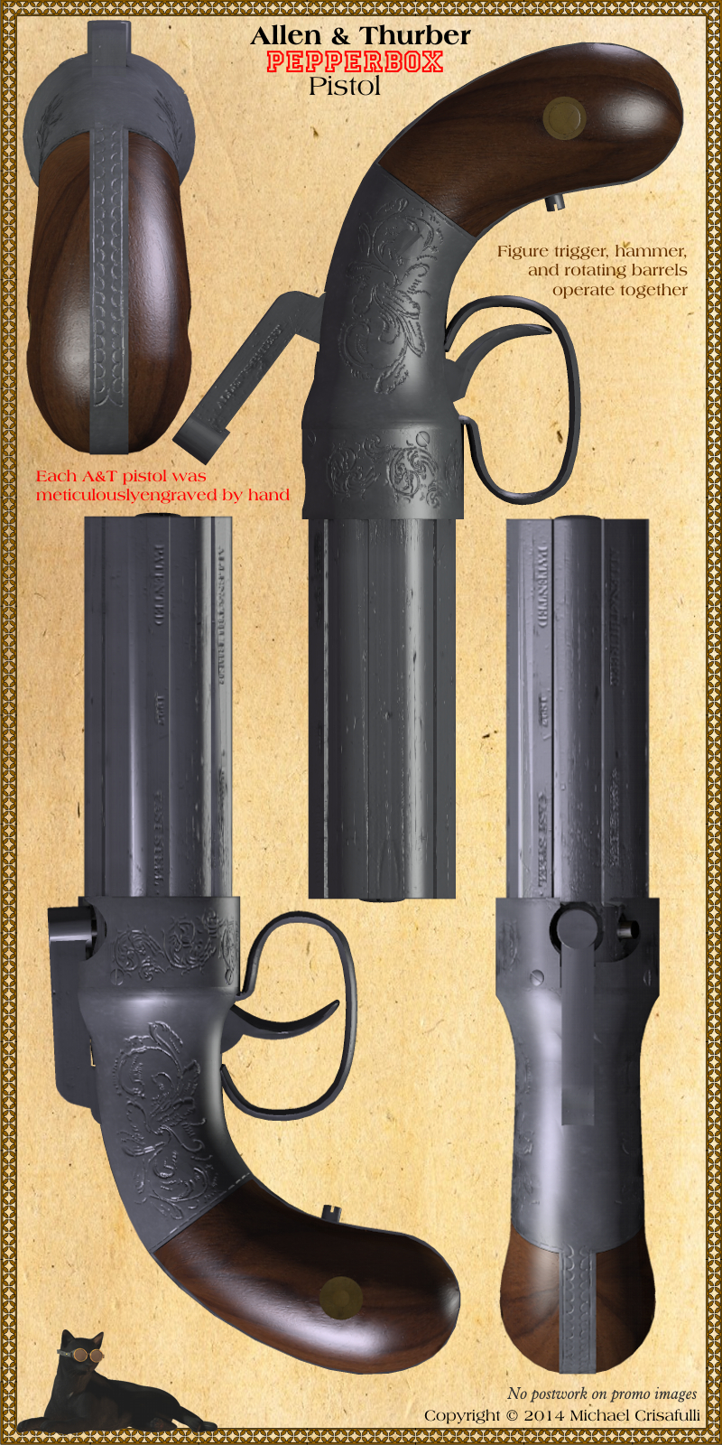 Allen & Thurber Pepperbox Pistol by N/A
