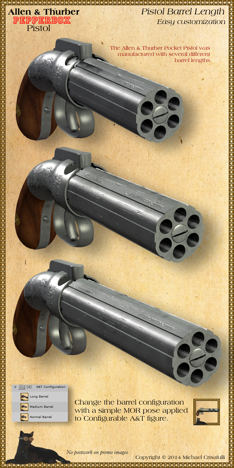 Allen & Thurber Pepperbox Pistol by N/A
