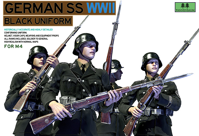 German SS Black Uniform WWII by N/A