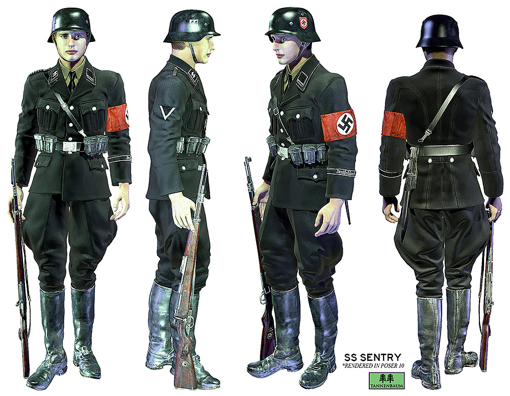 German SS Black Uniform WWII by N/A