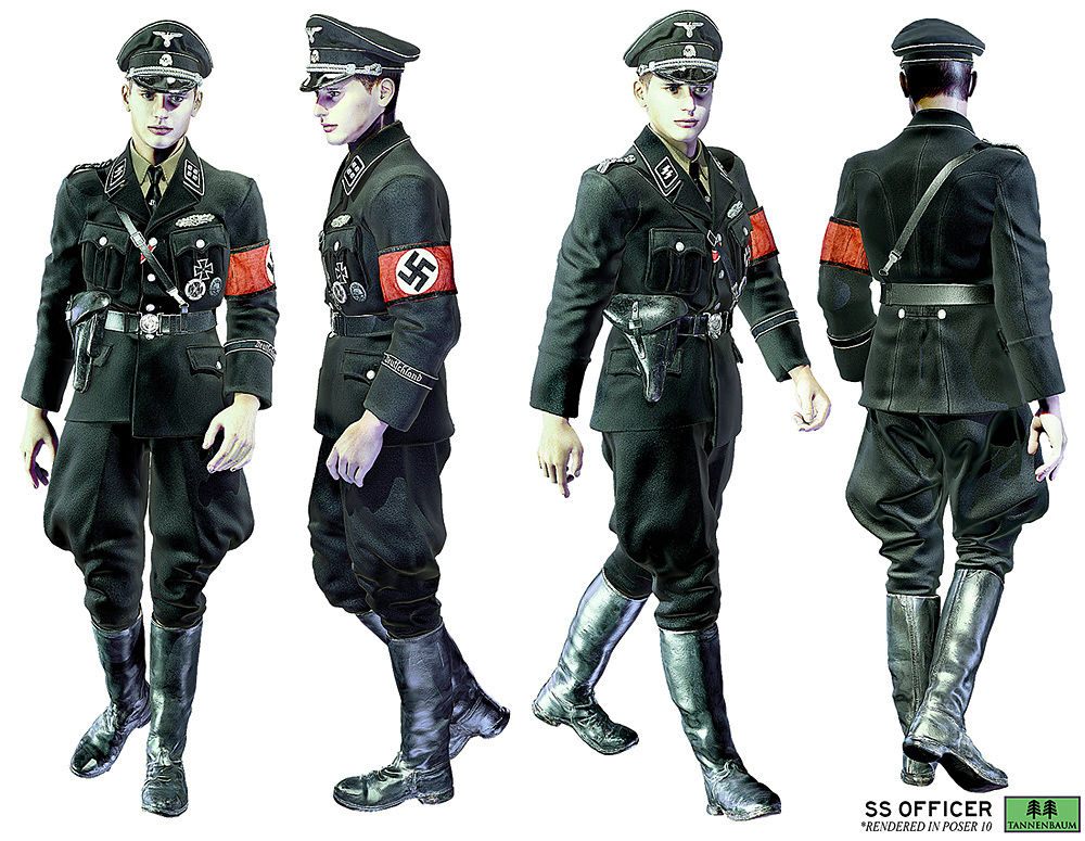 German SS Black Uniform WWII by N/A