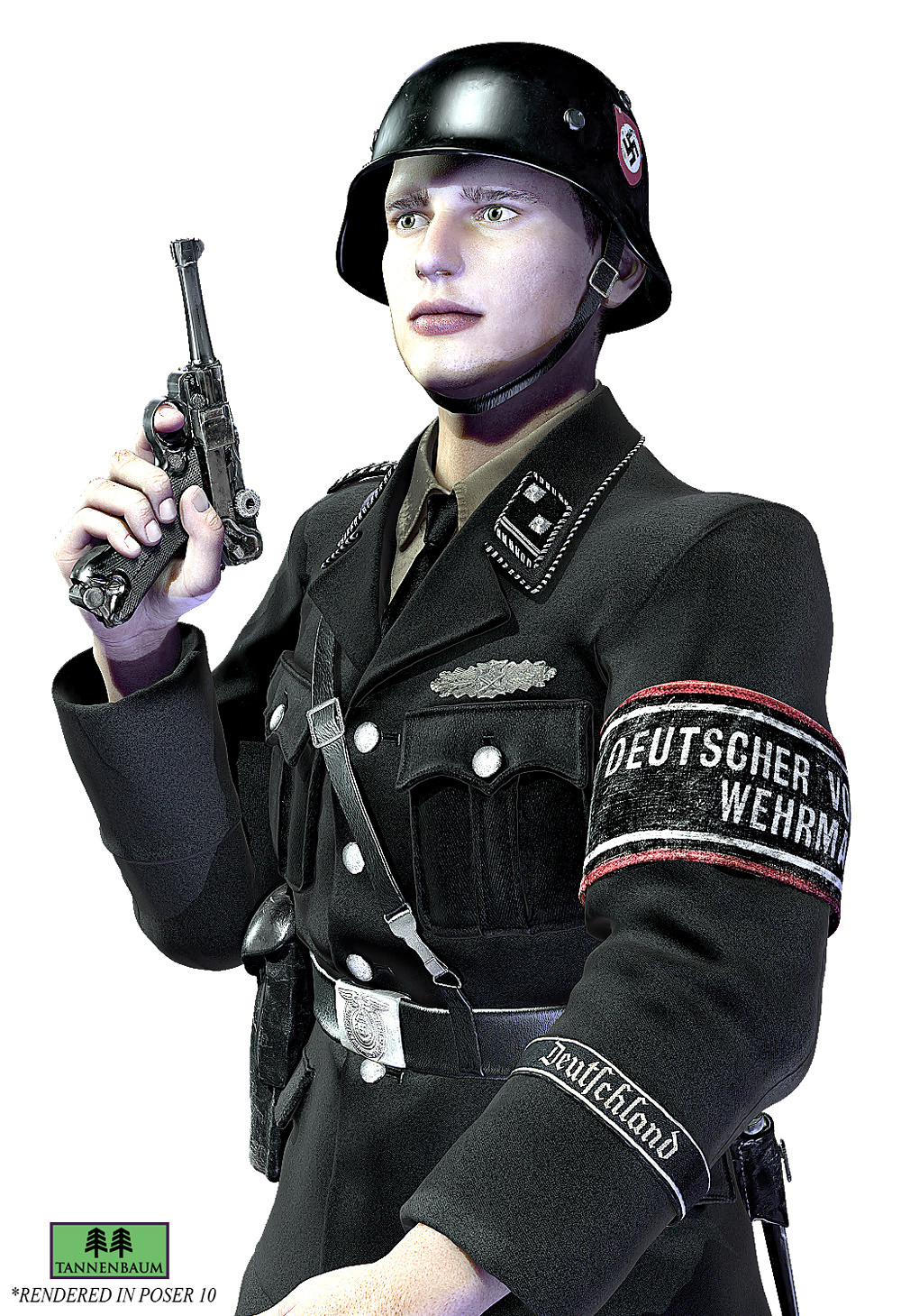 German SS Black Uniform WWII by N/A