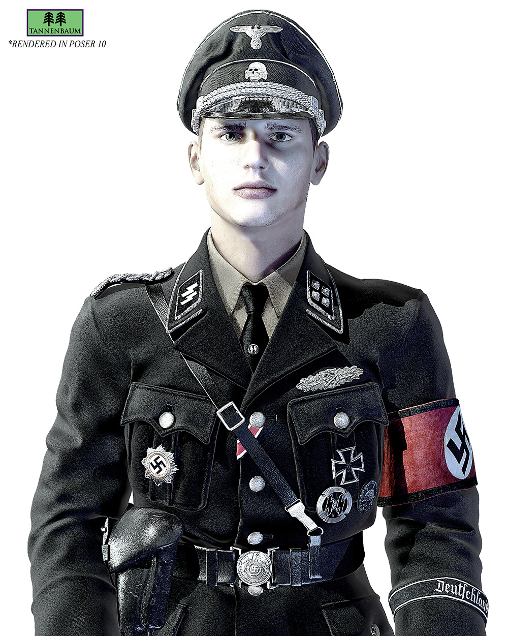 German SS Black Uniform WWII by N/A
