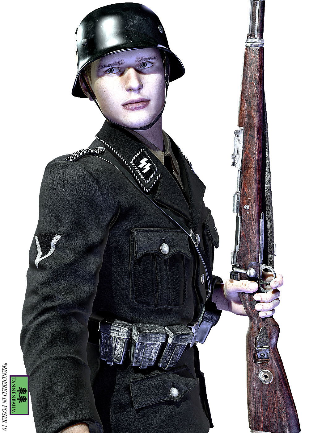 German SS Black Uniform WWII by N/A