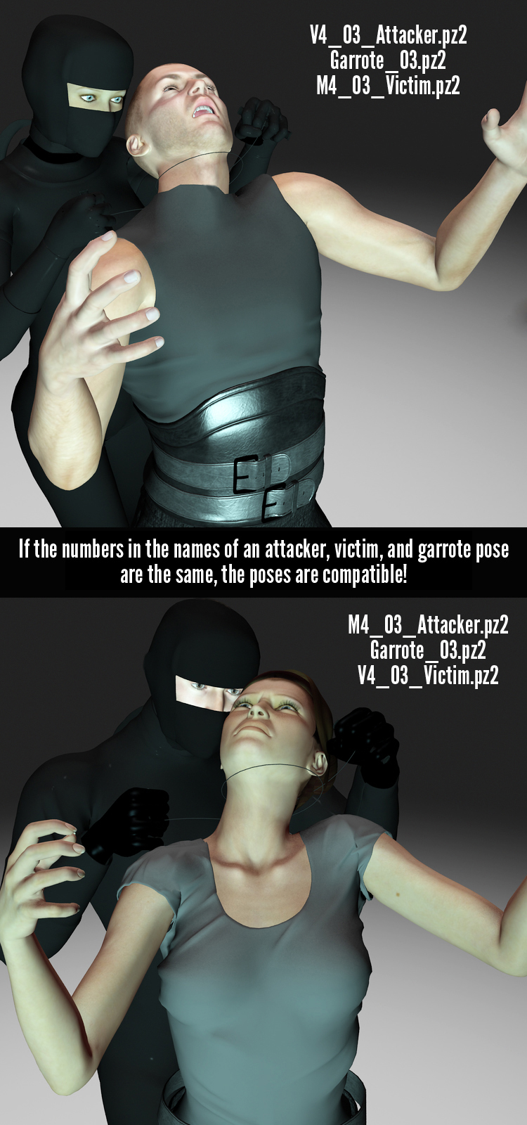 Silent Kill: Garrote Poses by N/A