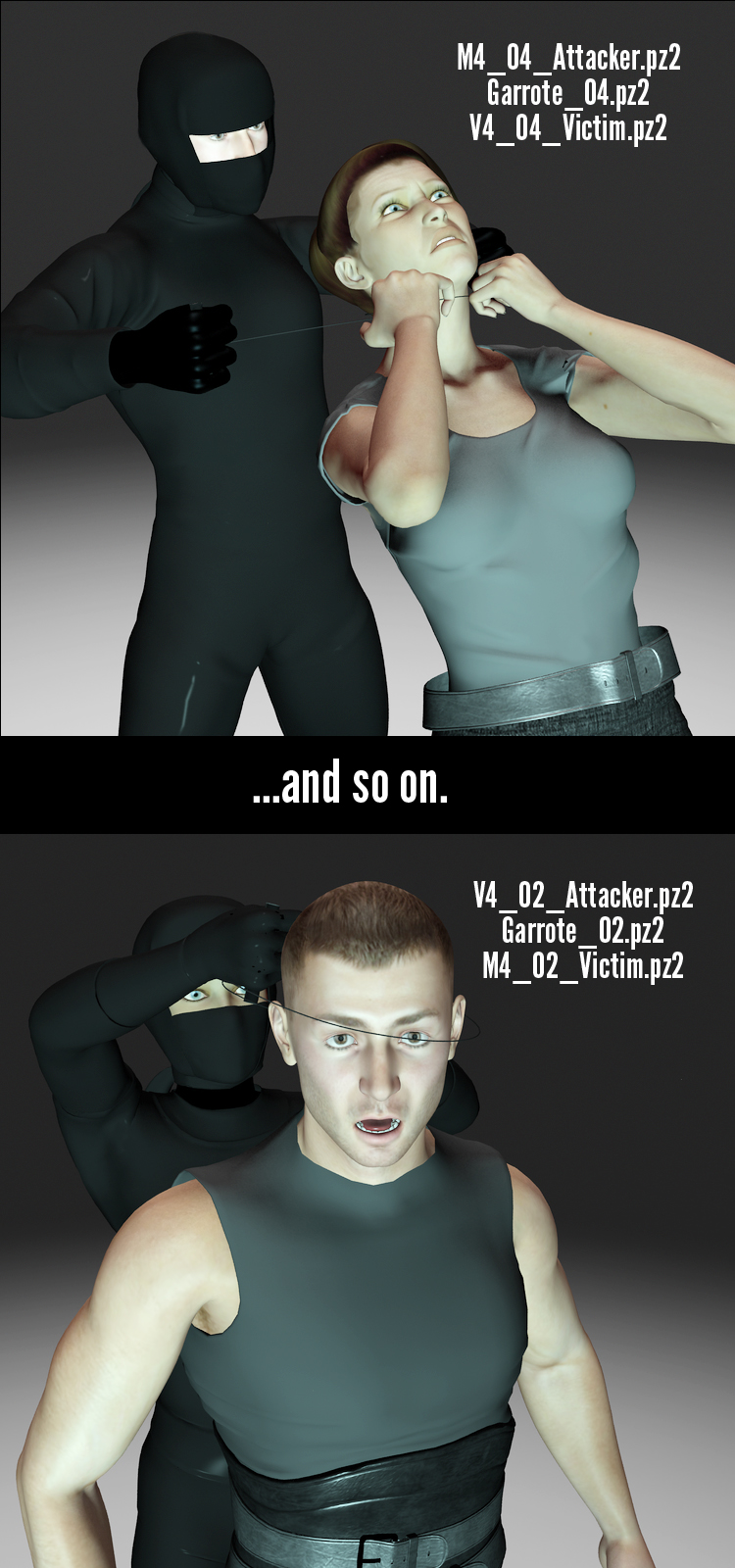 Silent Kill: Garrote Poses by N/A