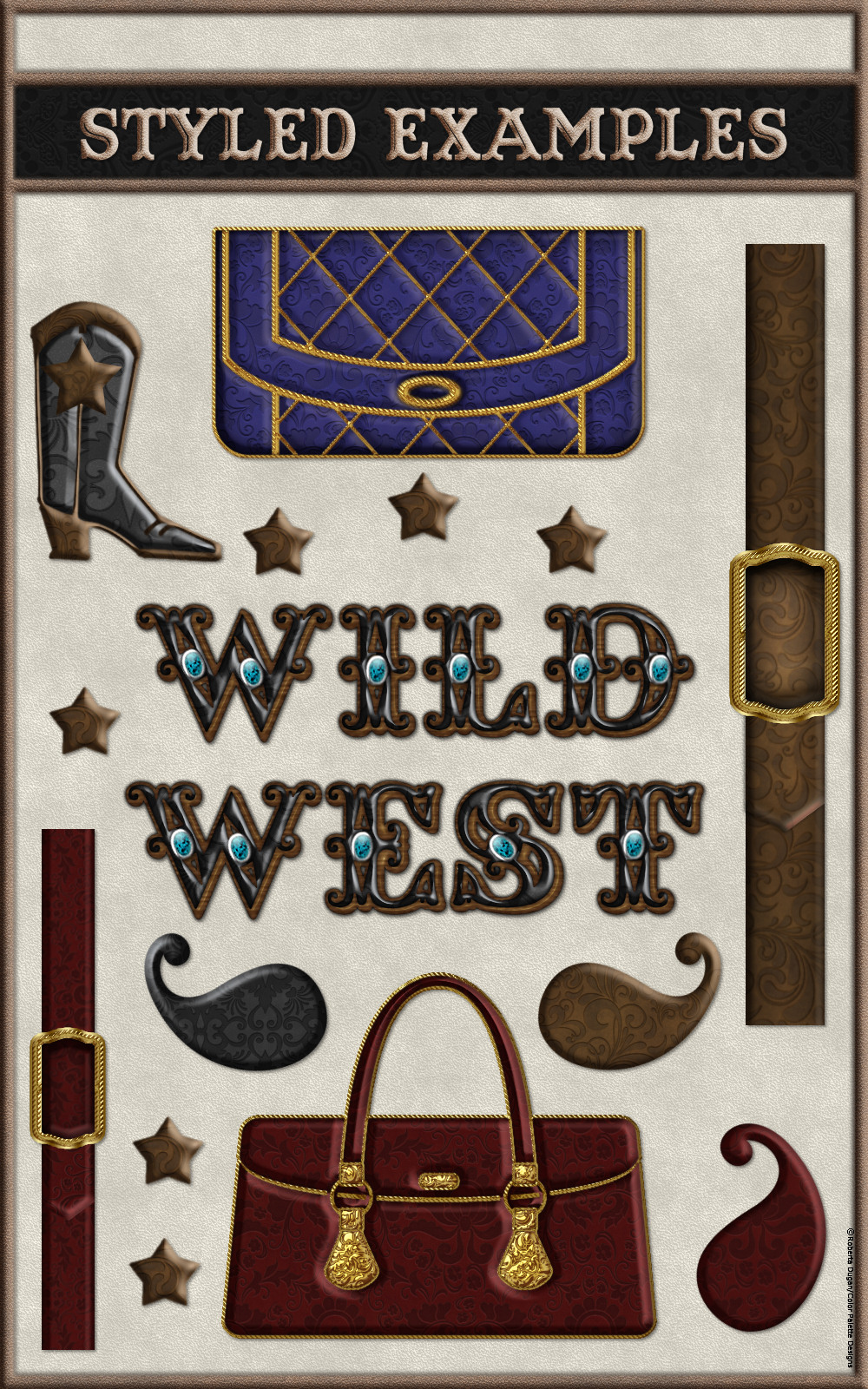 Tooled Leather Styles with Free Gift by N/A