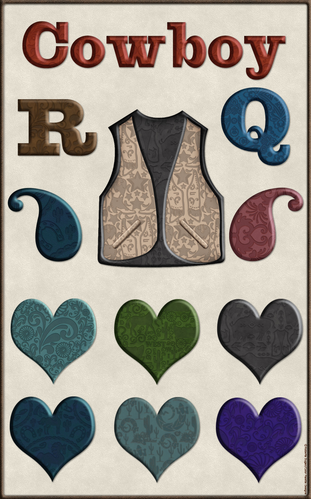 Tooled Leather Styles with Free Gift by N/A