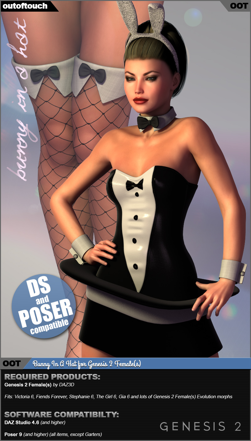 Bunny In A Hat for Genesis 2 Female(s) by N/A