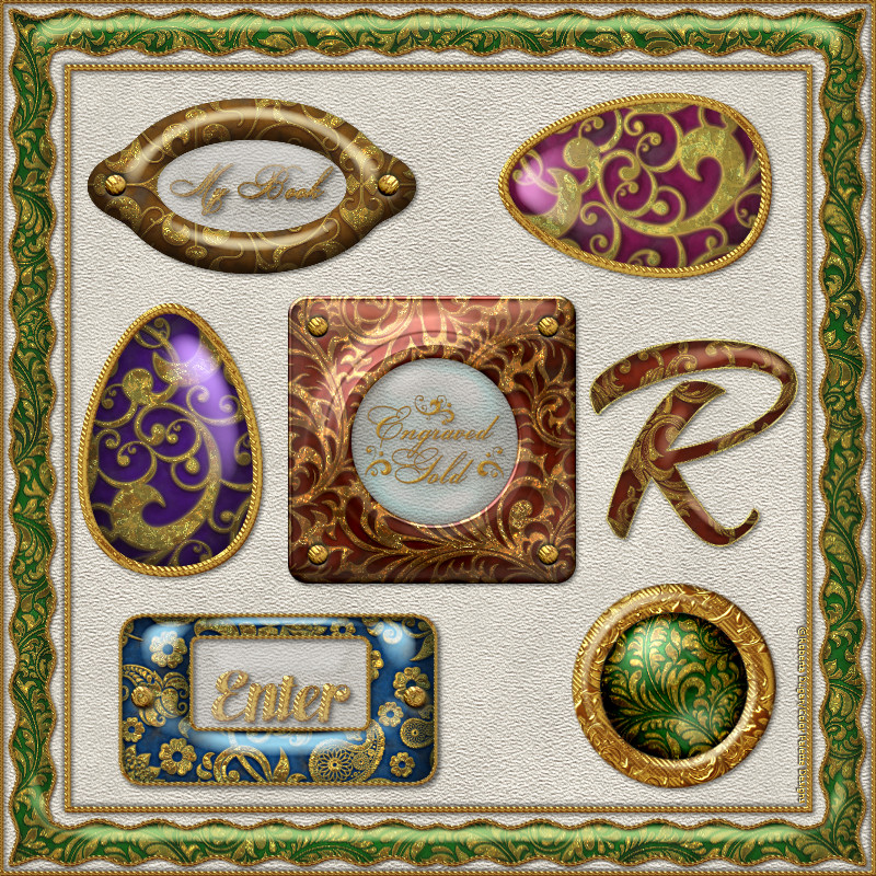 Engraved Gold Layer Styles by N/A