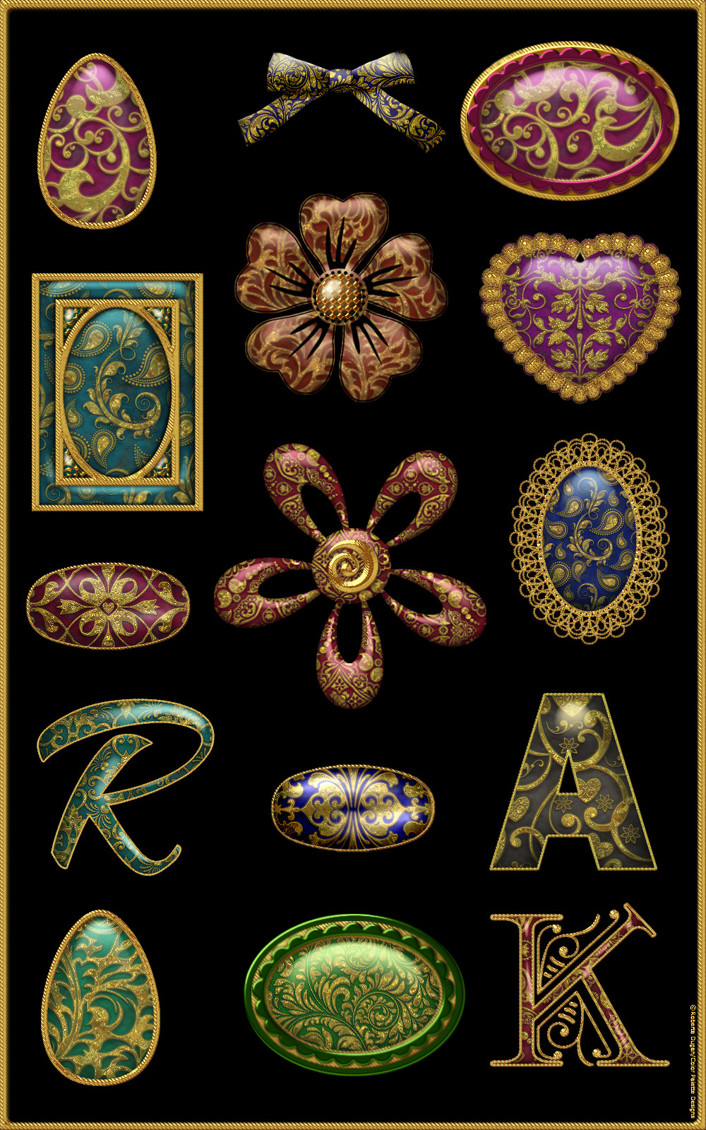 Engraved Gold Layer Styles by N/A