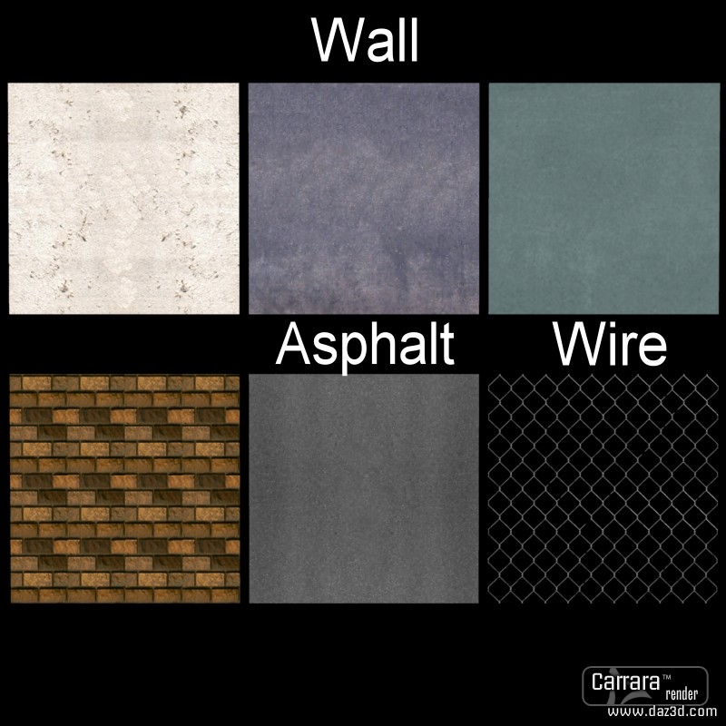 Textures for Carrara 8 by N/A