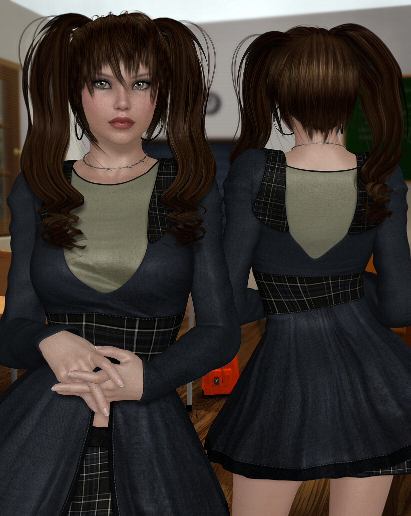 Anime Ponytail Hair V4,Dawn,M4 and Gen2 by N/A
