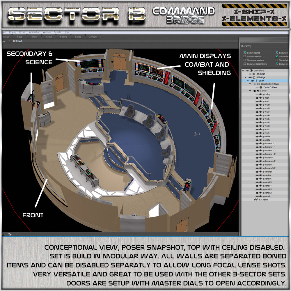 Ship Elements B5: Command Bridge by N/A
