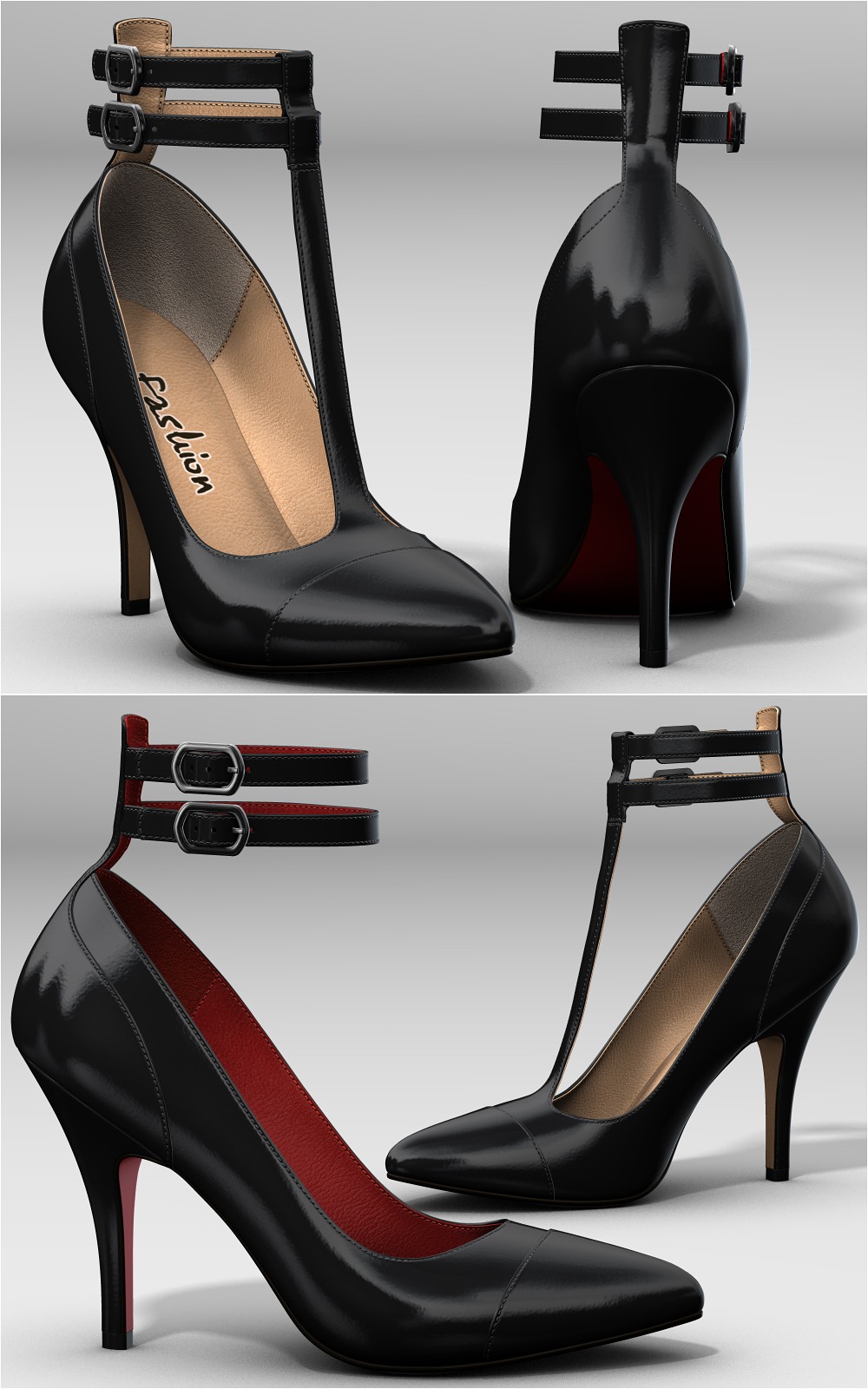 Ankle Strap Pumps by N/A