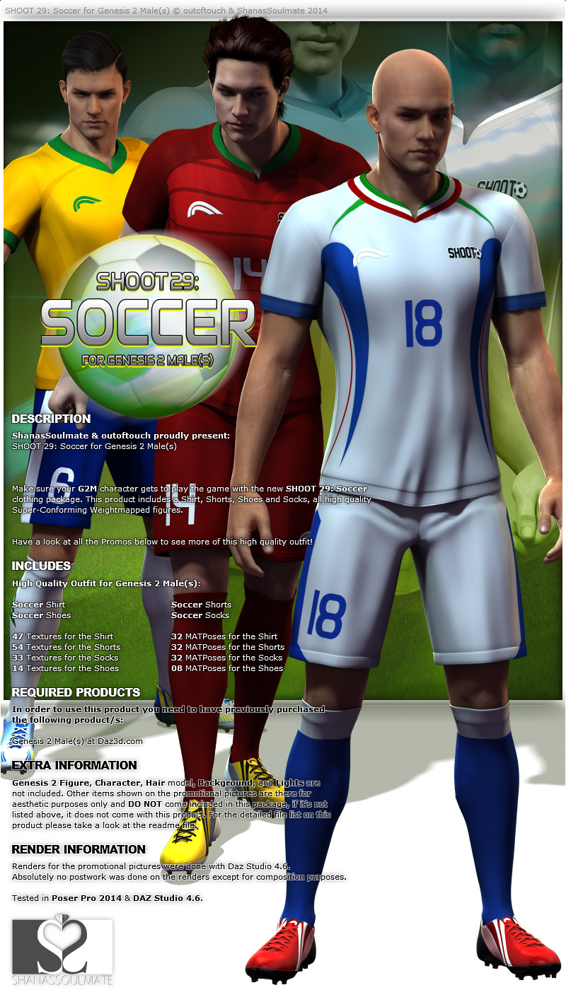 SHOOT 29: Soccer for Genesis 2 Male(s) by N/A