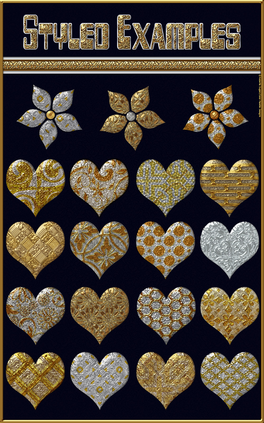 BLING! Precious Metals Layer Styles by N/A