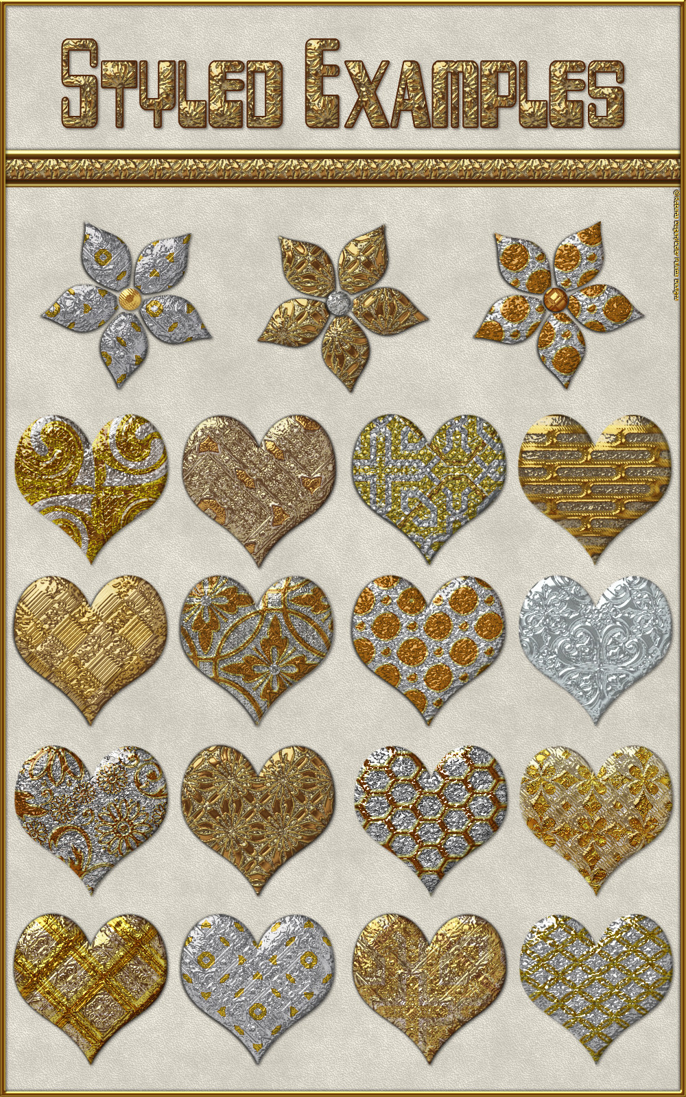 BLING! Precious Metals Layer Styles by N/A