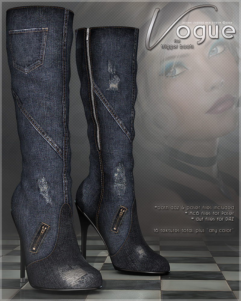 Vogue for Trigger Boots Poser/Daz by N/A