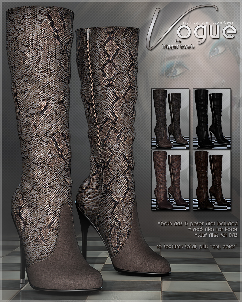 Vogue for Trigger Boots Poser/Daz by N/A