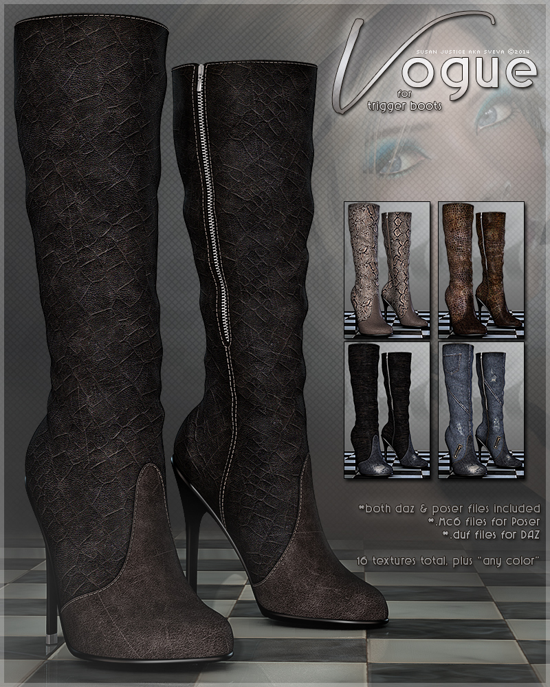 Vogue for Trigger Boots Poser/Daz by N/A