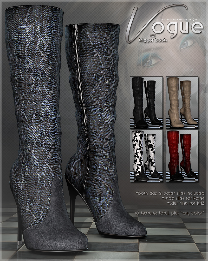 Vogue for Trigger Boots Poser/Daz by N/A