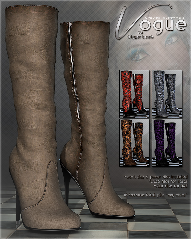 Vogue for Trigger Boots Poser/Daz by N/A