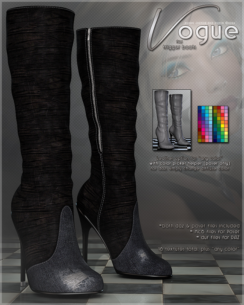 Vogue for Trigger Boots Poser/Daz by N/A