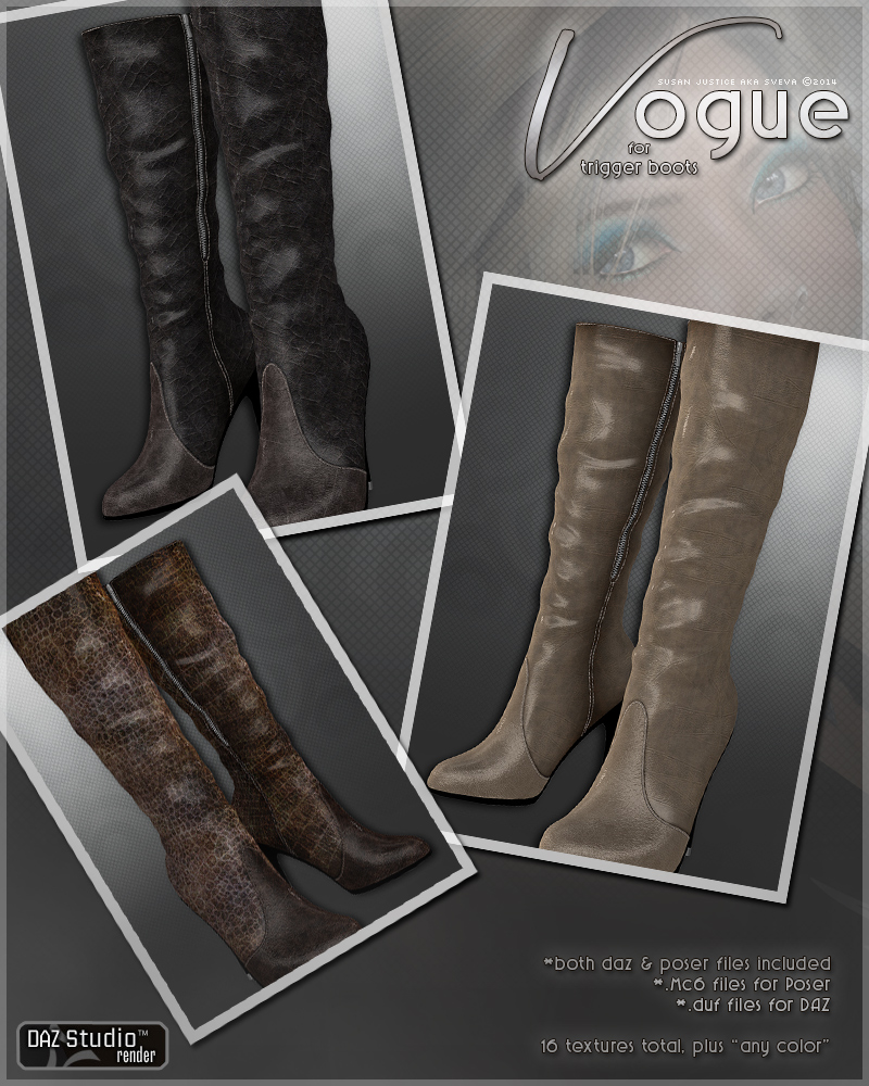 Vogue for Trigger Boots Poser/Daz by N/A