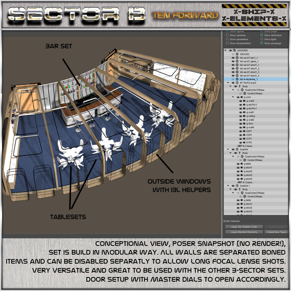 Ship Elements B7: Ten Forward Lounge by N/A