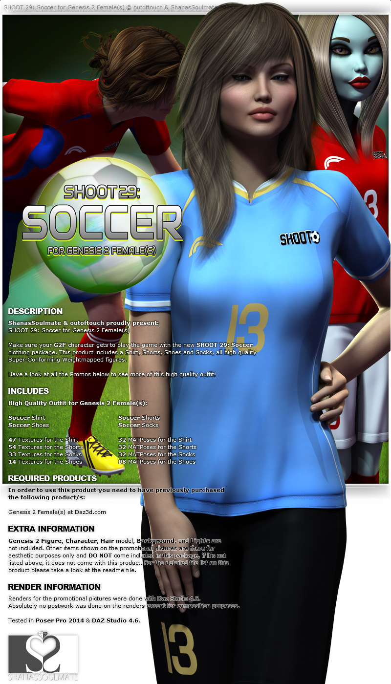 SHOOT 29: Soccer for Genesis 2 Female(s) by N/A