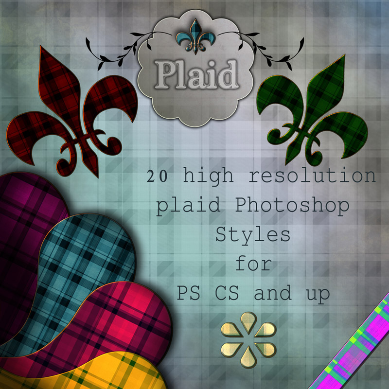 Plaid Photoshop Styles by N/A