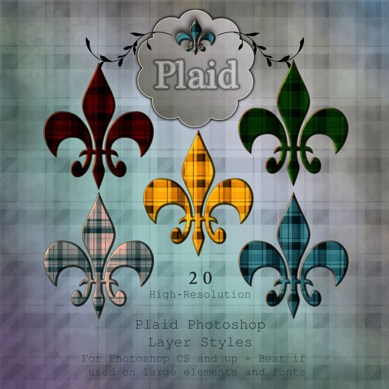 Plaid Photoshop Styles by N/A