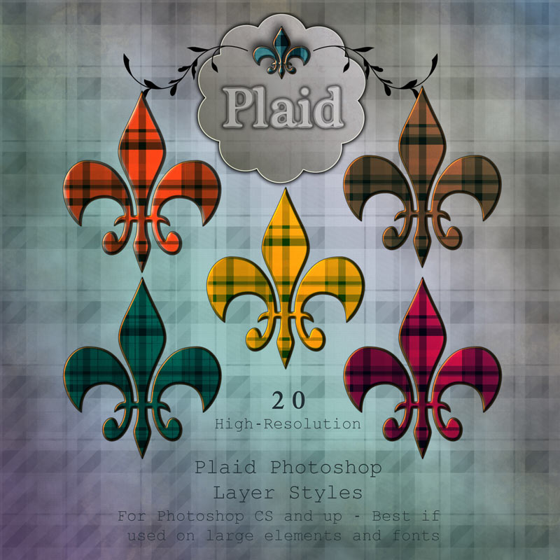 Plaid Photoshop Styles by N/A