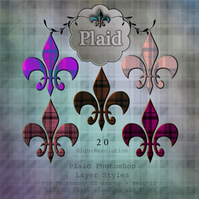 Plaid Photoshop Styles by N/A