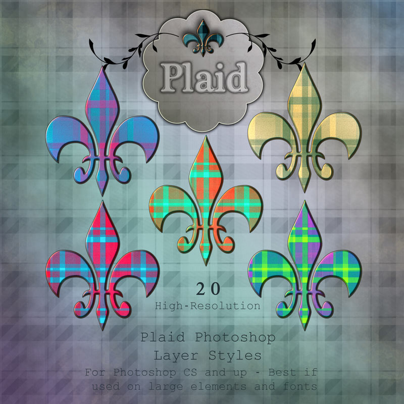 Plaid Photoshop Styles by N/A