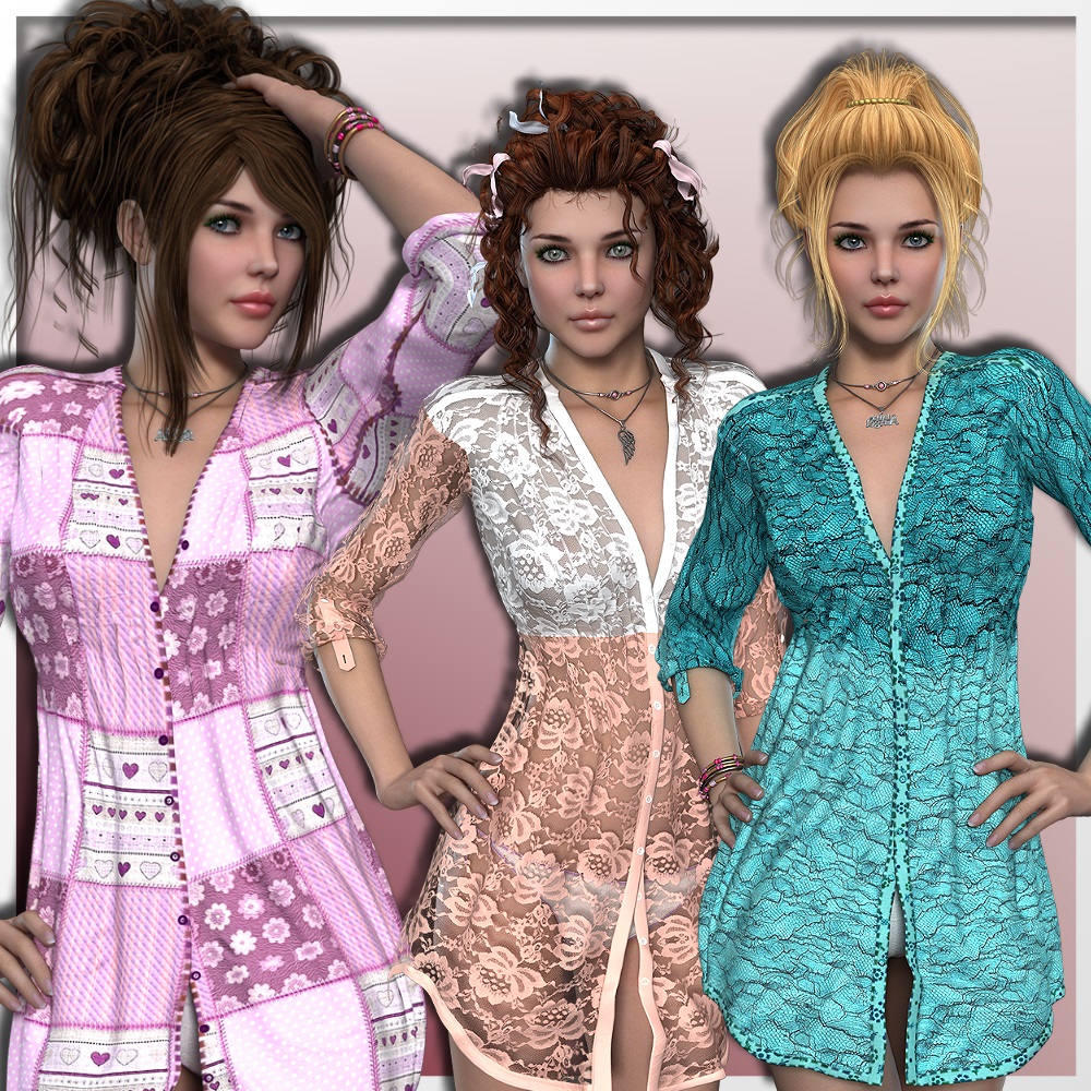 AM: LOVELY - 24 Styles for ROMANTIC LONG SHIRT by N/A