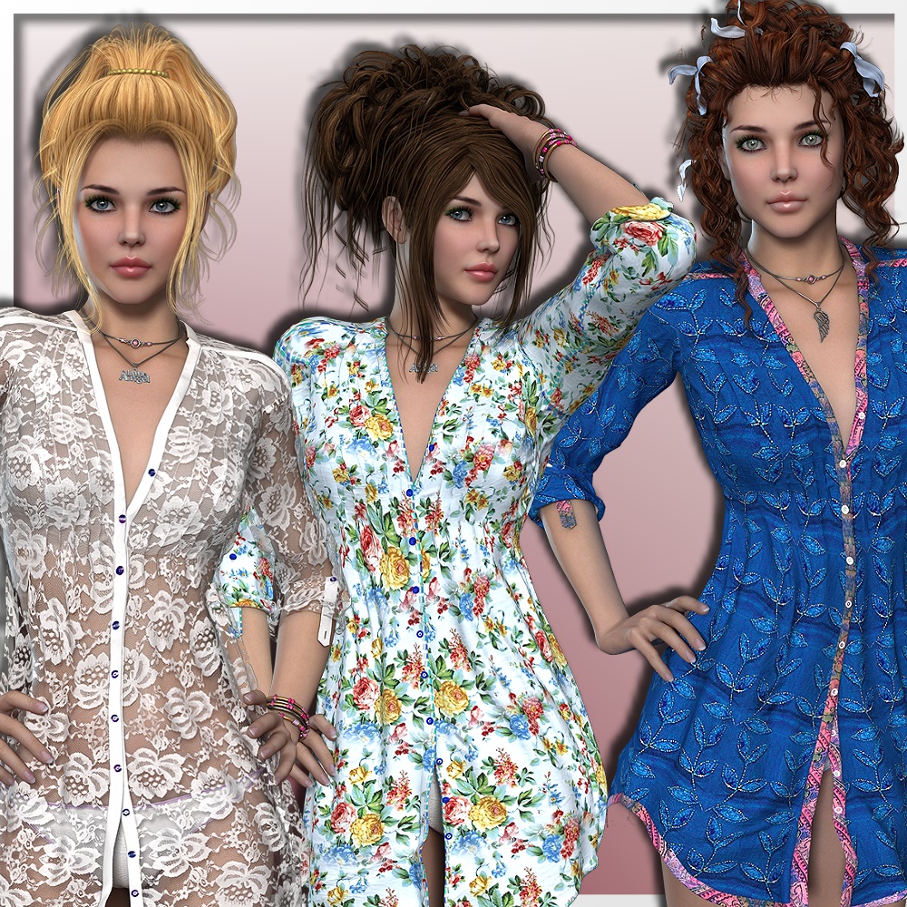 AM: LOVELY - 24 Styles for ROMANTIC LONG SHIRT by N/A