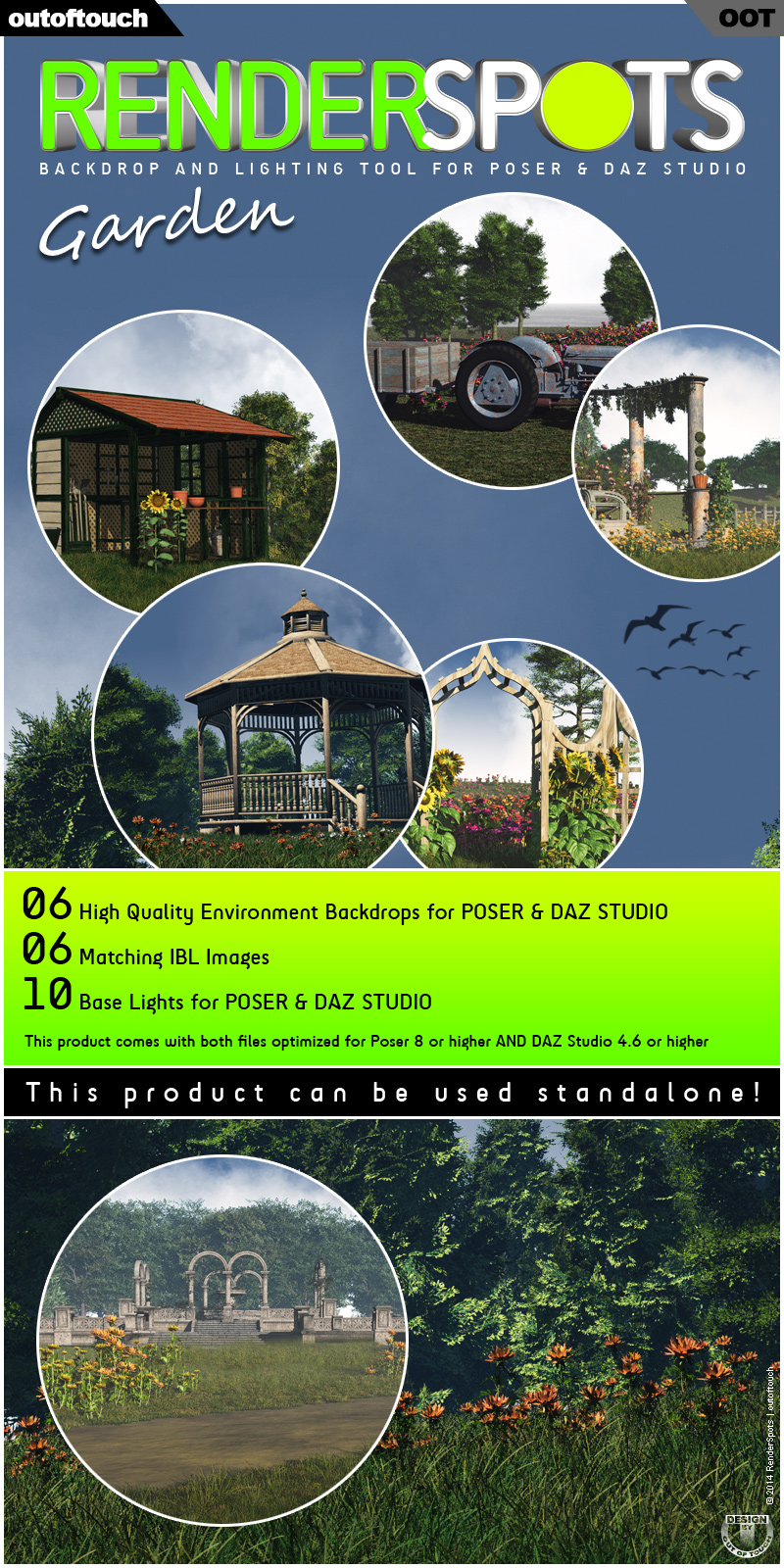 RenderSpots Garden for Poser and DAZ Studio by N/A