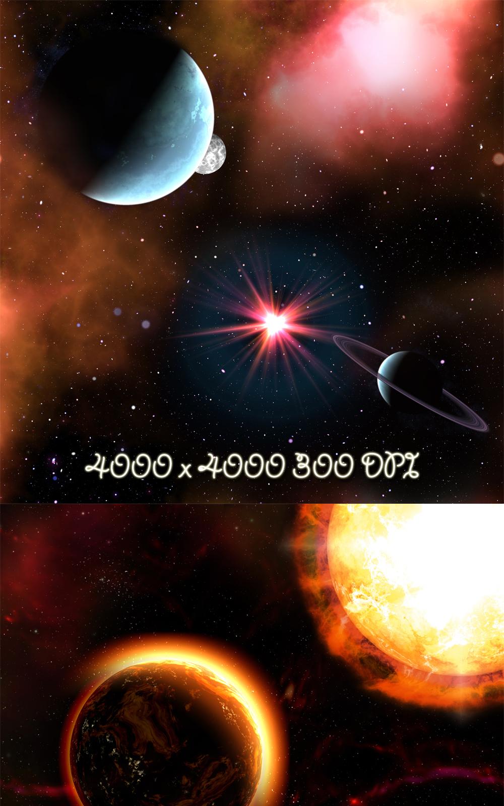 Planets, Stars and Nebulas - Space Backgrounds by N/A